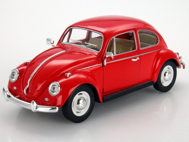 kaart Ijdelheid Bijna Volkswagen classic beetle, rood 1967 Kinsmart | KT7002WR